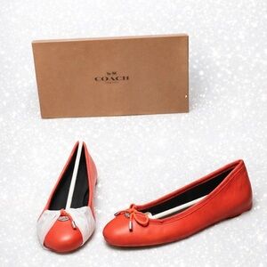 Coach Size 9.5 Women's Vibrant Orange Flats